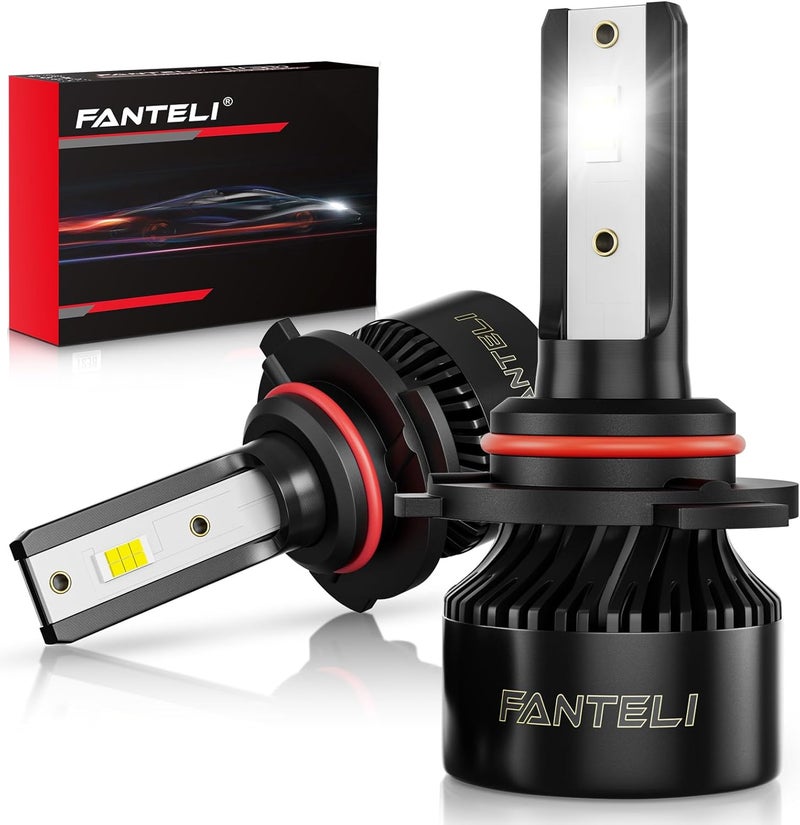 FANTELI 𝟗𝟎𝟏𝟐/𝐇𝐈𝐑𝟐 Bulbs 800% Brighter 34000LM 6500K Cool White, Backup 1:1 Design with Cooling Fan, Plug and Play Quick Install Off Road Lights, Pack of 2 - Image 1